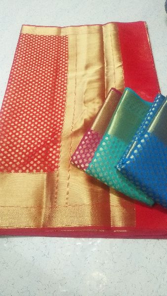 Monika Banarasi Silk Saree, Feature : Anti-Wrinkle, Dry Cleaning, Shrink-Resistant