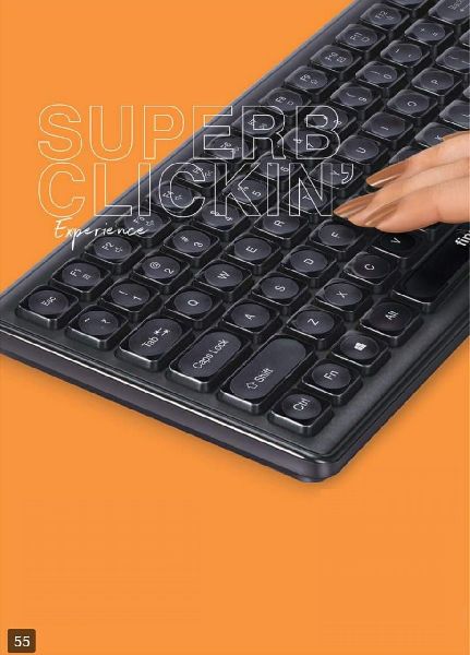 Super Clicks K4 Wired Keyboard, for Computer, Laptops, Color : Black