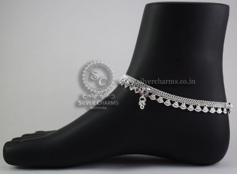 Traditional Silver Anklets, Occasion Part Wear, Weeding Wear, Feature