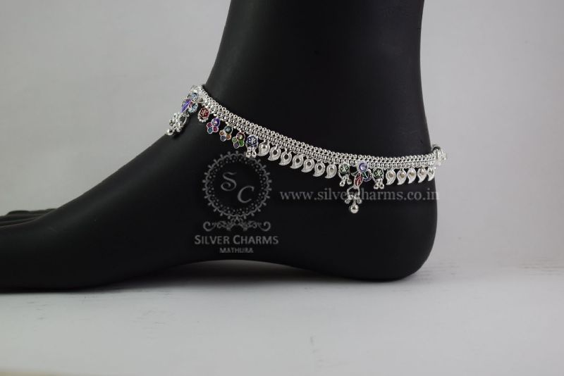 traditional silver anklets designs