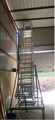 Aluminum Extendable Tower Ladder, Color : Silver