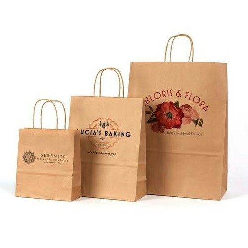 Paper Carry Bags, for Shopping, Grocery, Promotion, Mailing, Shopping, Garbage, Pattern : Plain