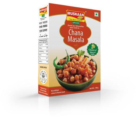 Muskaan Chana Masala, Packaging Type : Plastic Packet