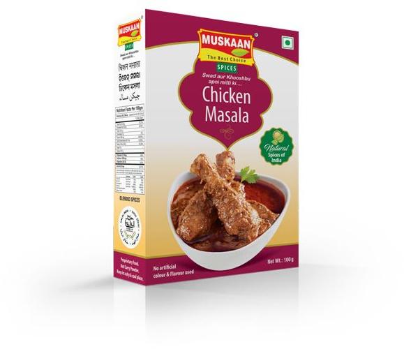 Muskaan Blended chicken masala, Packaging Type : Plastic Packet