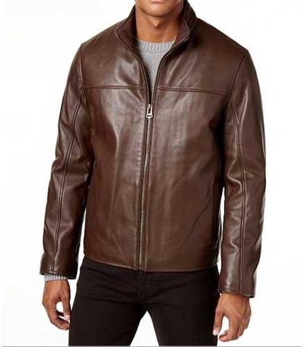 Full Sleeve Party Wear Mens Leather Jacket