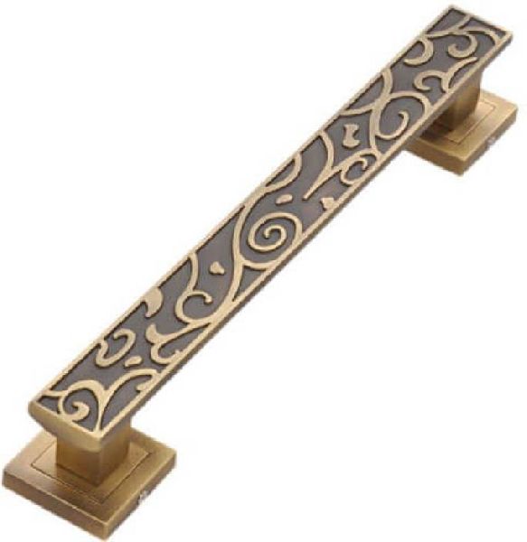 Polished Brass door handle, Color : Golden