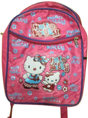 Pink Printed Girls School Bag