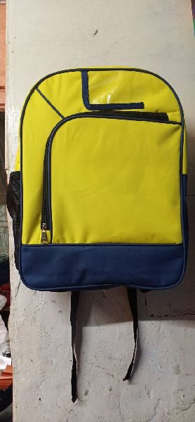 Plain Matty Fabric Children School Backpack Bag, Color : Multicolor