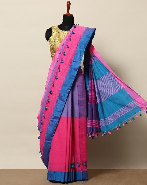 Printed Cotton Handloom Saree, Occasion : Casual Wear