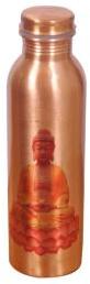 Buddha Printed Copper Bottle, Storage Capacity : 500ml