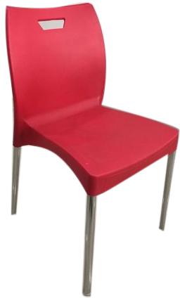 Plastic Cafe Chair, Color : Red, etc