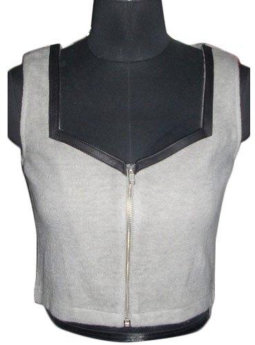 Ladies Wool and Goat Leather Camisole, Size : XL