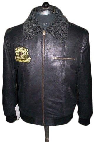 Mens Designer Black Leather Jacket