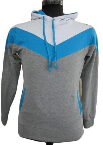 Plain Mens Hooded Woolen Sweatshirt, Occasion : Casual Wear