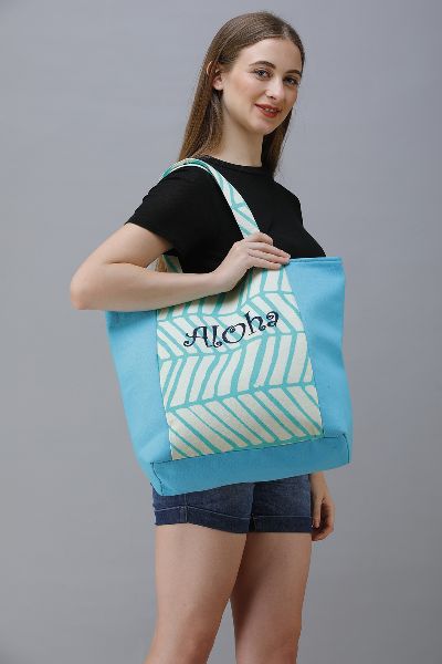 Embroidery Cotton Canvas Shopper Bag