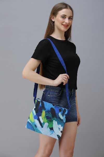 Rajoria Instyle Cotton Canvas Sling Bag, for Ladies, Technics : Printed