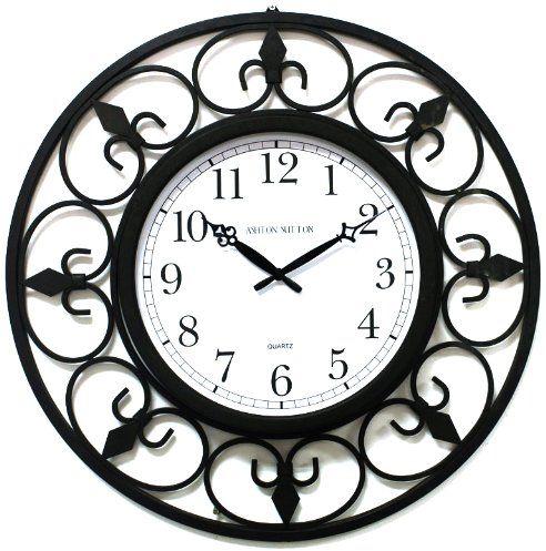 Wrought Iron Wall Clock by Asha Quartz Clock, Wrought Iron Wall Clock ...