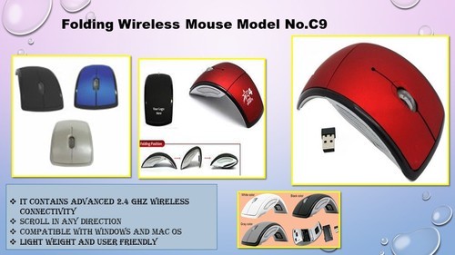 Chinese Folding Wireless Mouse, Color : red, blue, black, white