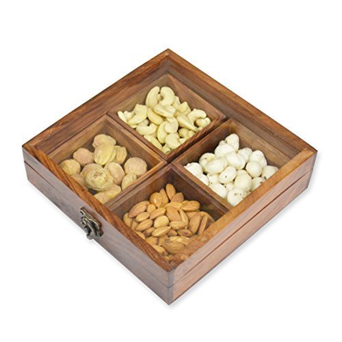 Polished wooden dry fruit box, Size : Customise