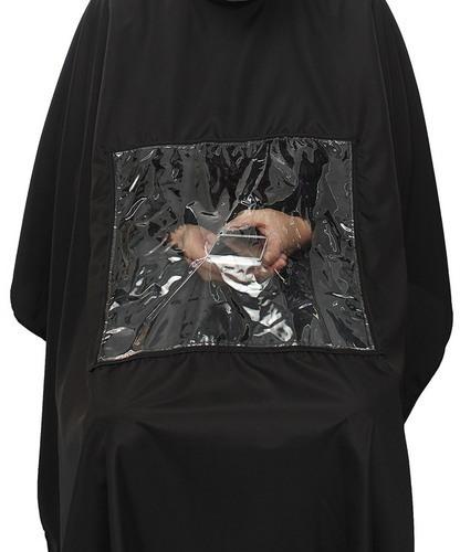 Vanity Glam Plain Window Salon Cape, Color : Black