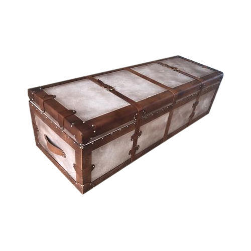 Rectangular Leather Trunk Box