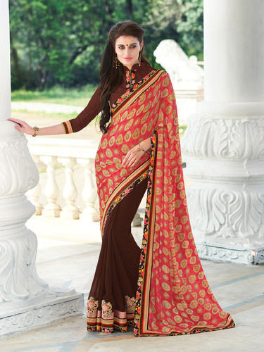 Embroidered Blouse Saree
