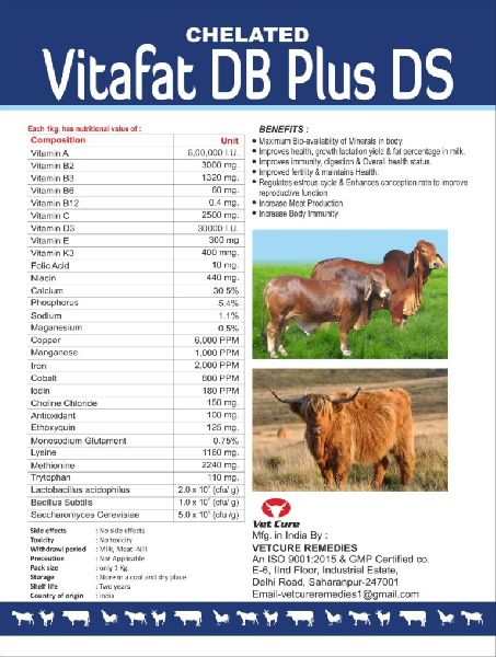 Vita Fat Db Plus Ds, for Animal Feed