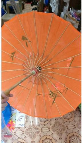 ICH Round Oilpaper Wooden Umbrella, for Protection From Sunlight, Size : 21