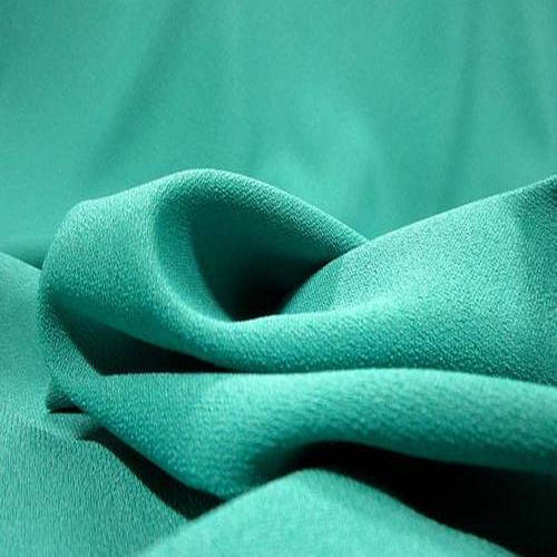 Green Viscose Natural Crepe Fabric, Width : 44-45 Inch