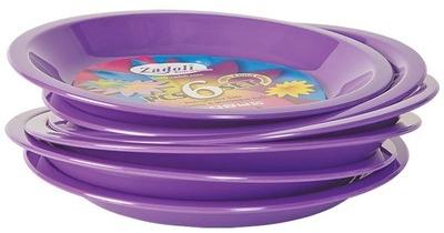 Zadoli Purple Plastic Round Plate