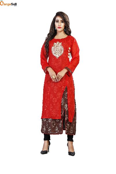 Designer Red Kurti