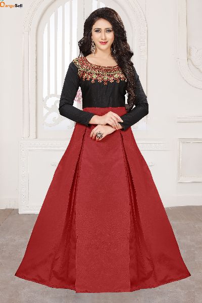 Discover more than 82 red and black long gown