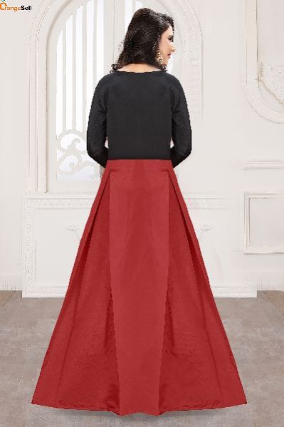 Designer Black & Red Gown