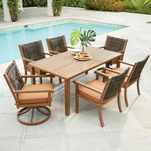 Wood Outdoor Dining Table Set