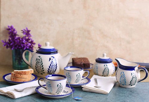 Ceramic/stoneware Kettle Tea Set, Color : multicolors