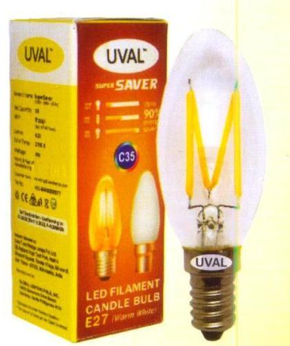 UVAL Glass Led Filament Bulb, Color Temperature : 2700-3000 K, 5000-6500 K