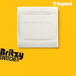Legrand Key Card Switch, Color : White