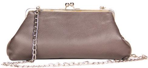 Customized 100% Genuine Leather Plain Ladies Clutch Bag, Color : Brown