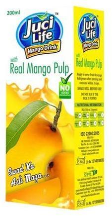 Juci Life Mango Juice, Packaging Size : 200 ml