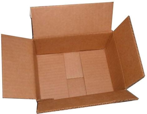 Plain Kraft Paper corrugated carton box, Color : Brown