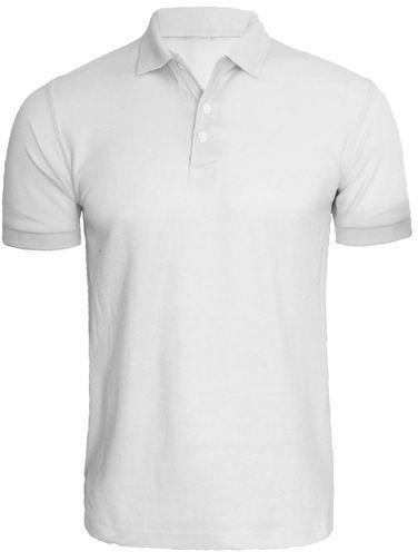 Half Sleeves Collar Neck Polo Plain T shirt