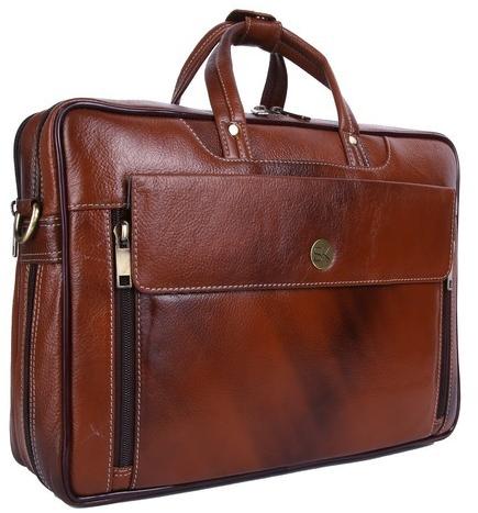Brown SK Leather Bag, Size : STANDERED