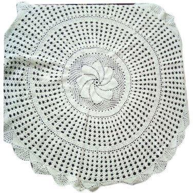 Crochet Table Cloth, Shape : Round