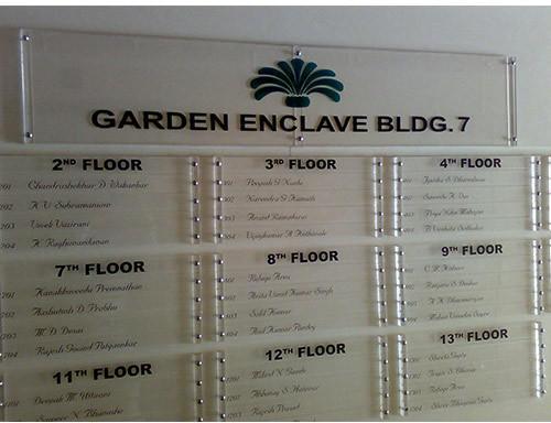 Glass Signage Board, for Indoor