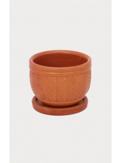 Clay Planter with Plate
