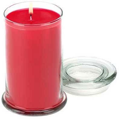 Cylindrical Wax Container Candles, Pattern : Plain