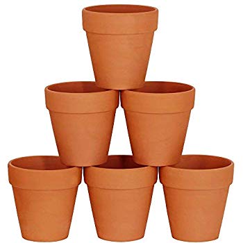 Round Terracotta Planters, Pattern : Plain