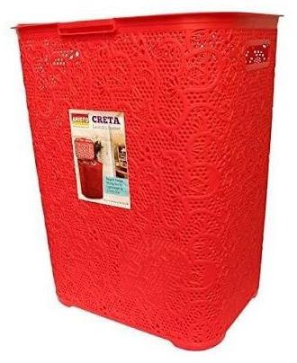 Aristo Plastic Laundry Basket, Color : Red