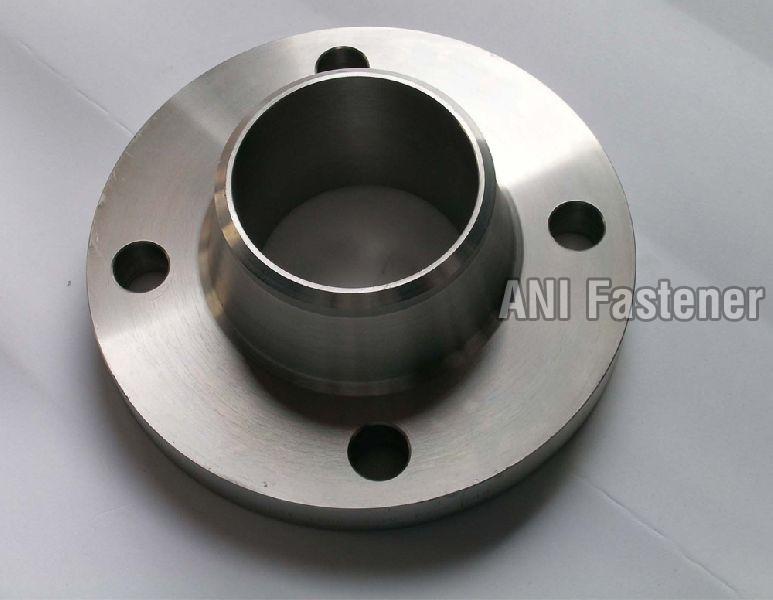 Round Weld Neck Raised Face Flanges, Color : Metallic, Shiny Silver