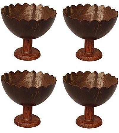  Coconut Shell Cup, Color : Brown